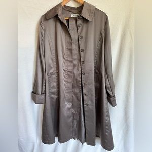 Jessica belted pleated trench